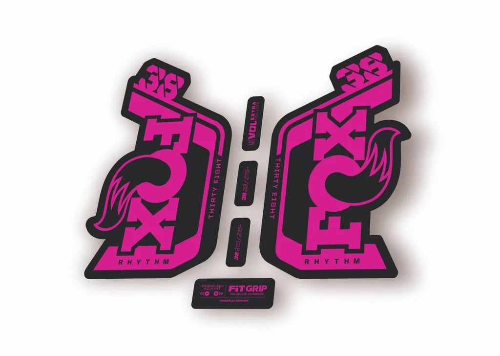 Fox 38 Rhythm 2024 Fork Suspension Factory Decal Sticker Adhesive Pink - 1