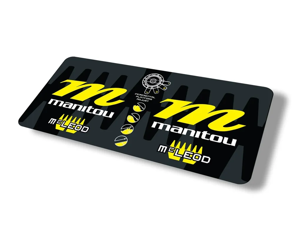 Manitou Mcleod 2015 Rear Shock Suspension Factory Sticker Decal Yellow - 1