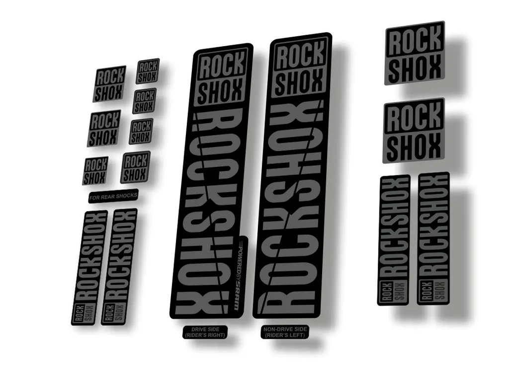 Rock Shox 2018 Decal Set For 30 32 RS1 Mountain Bike Cycling Sticker Gray - 1