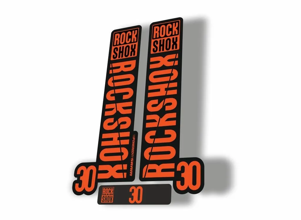 Rock Shox 30 2018 Fork Decal Mountain Bike Cycling Sticker Adhesive Orange - 1