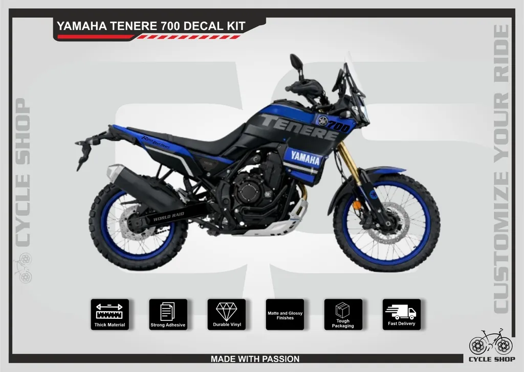 Yamaha Tenere 700 Full Graphic Kit Decal Sticker Wrap Set T7 2019-2024 - 1
