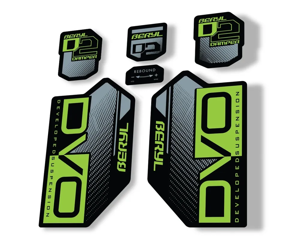 DVO Beryl D2 2019 Fork Suspension Sticker Factory Decal Adhesive Green - 1