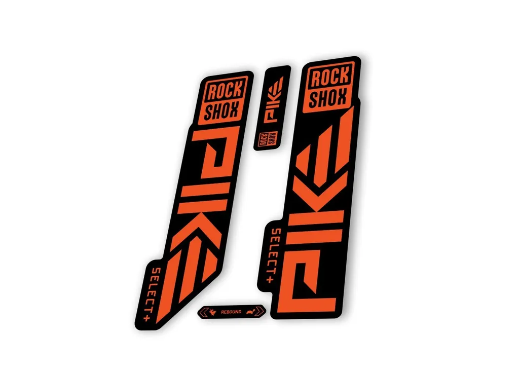 Rock Shox PIKE SELECT + Plus 2023 Mountain Bike Cycling Decal Sticker Orange - 1