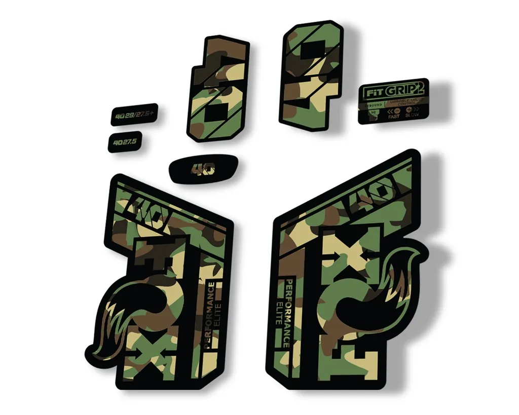 FOX 40 Performance Elite 2021 Fork Decals Suspension Sticker Adhesive Camo - 1
