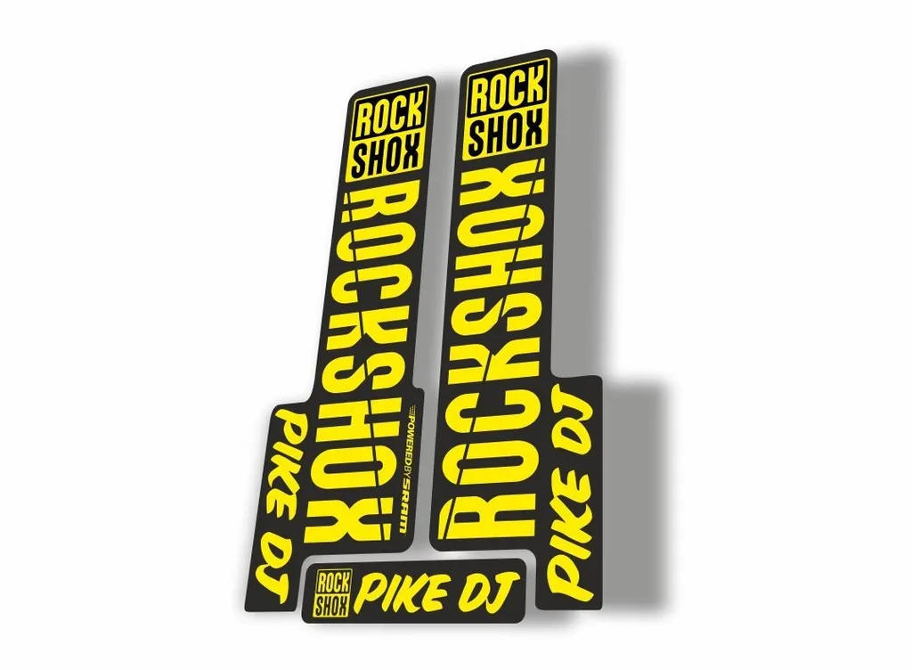 Rock Shox PIKE DJ 2018 Fork Decal Mountain Bike Cycling Sticker Adhesive Yellow - 1