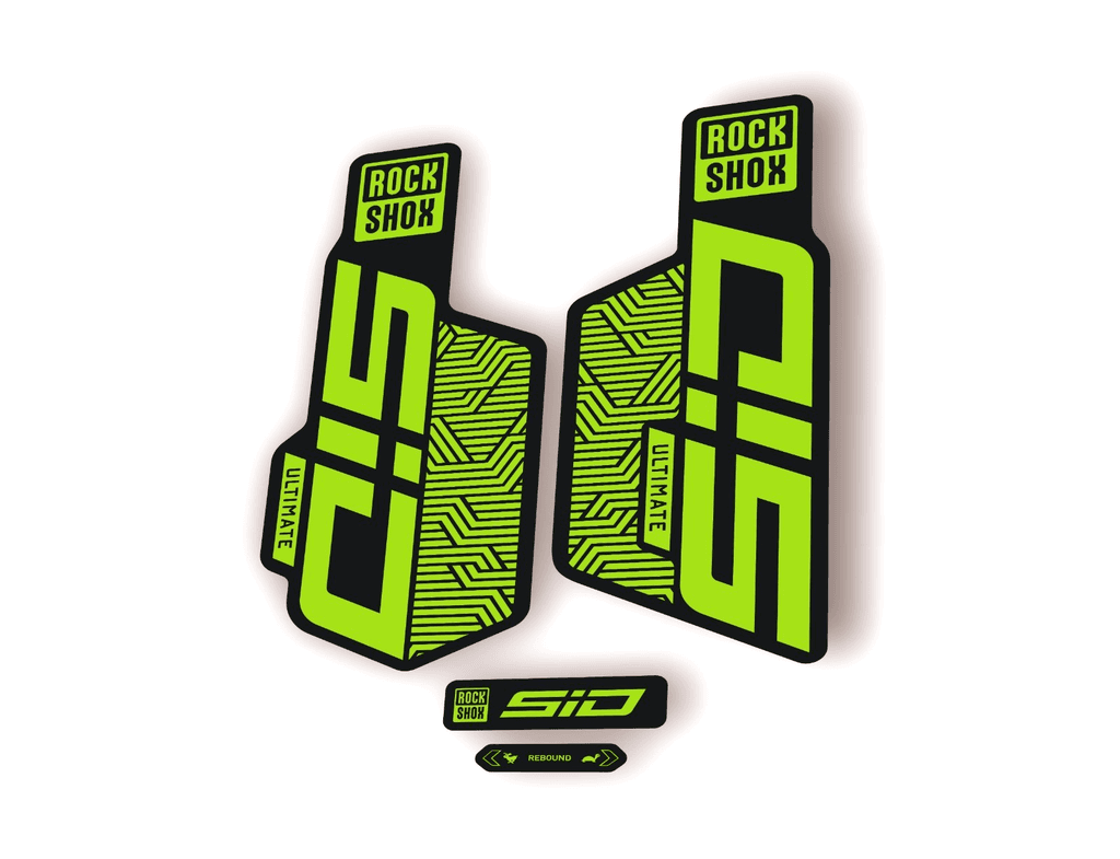 Rock Shox SID ULTIMATE 2025 Flight Attendant Bike Cycling Decal Sticker Green - 1