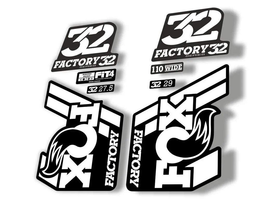 FOX 32 Float 2018-19 Forks Suspension Factory Decals Stickers Adhesive White - 1