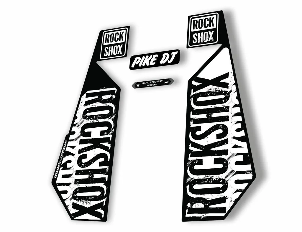 Rock Shox PIKE DJ 2017 Fork Decal Mountain Bike Cycling Sticker Adhesive White - 1
