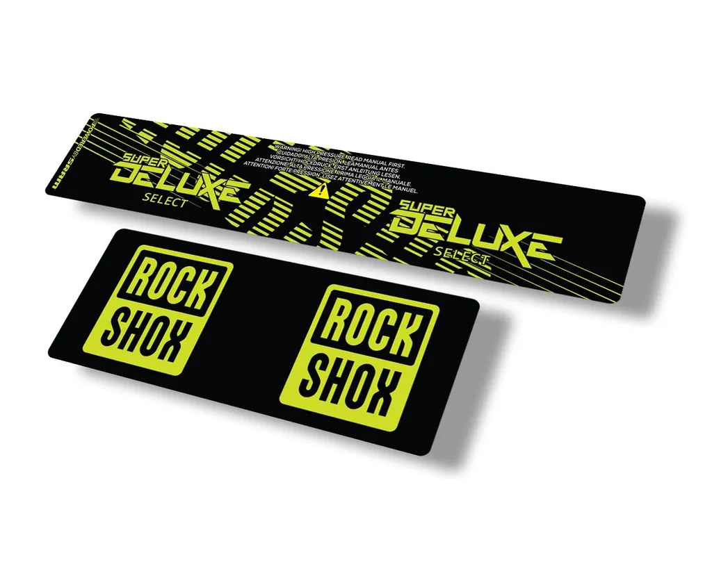 Rock Shox 2021 Super Deluxe Select Rear Shock Decal Sticker Set Lime Green - 1