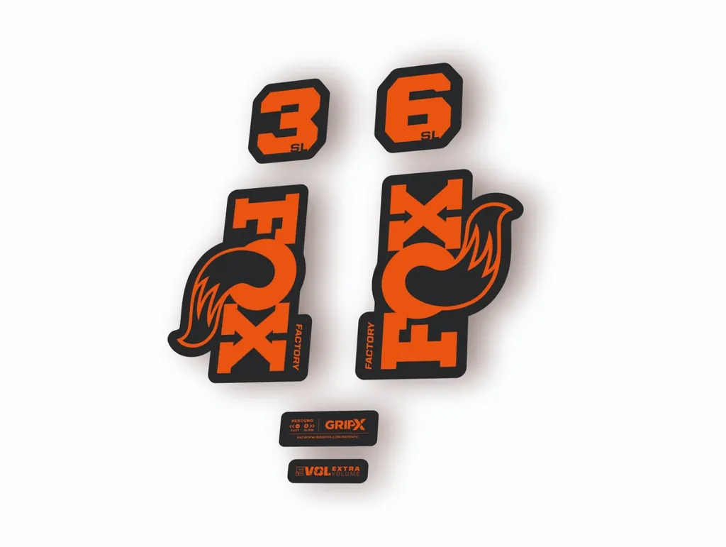 FOX 36 SL Factory 2026 Fork Decal Suspension Sticker Adhesive Orange - 1
