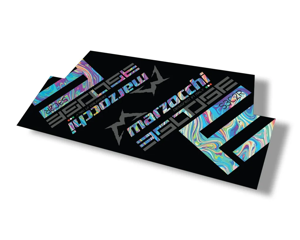 Marzocchi 350 S3C2R 2018 Rear Shock Sticker Decal Kit Adhesive Oil Slick 1 - 1