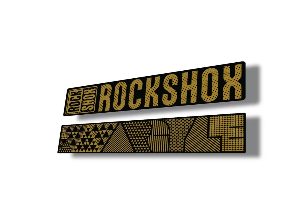 Rock Shox ARGYLE 2017 Fork Decal Mountain Bike Cycling Sticker Gold - 1