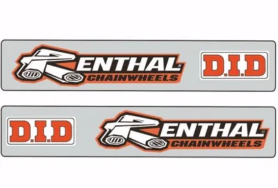 Swingarm Motocross Graphic Sticker Logo Adhesive Decal DID RENTHAL 2 Pcs - 1