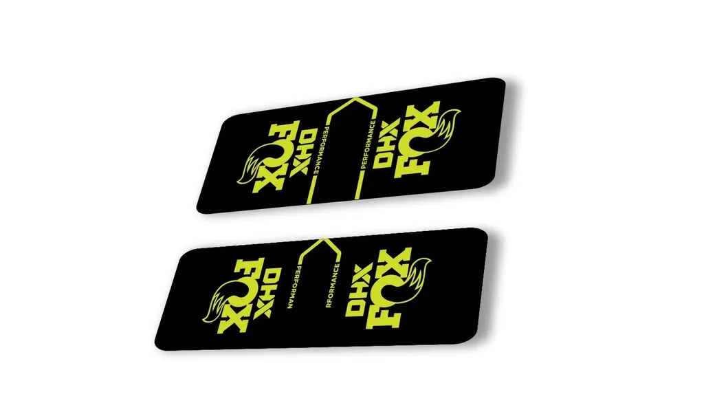 FOX DHX 2022 Performance Rear Shock Suspension Sticker Decal Adhesive L. Green - 1
