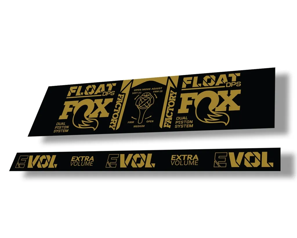 FOX Float DPS 2021 Rear Shock Suspension Factory Sticker Adhesive Decal Gold - 1