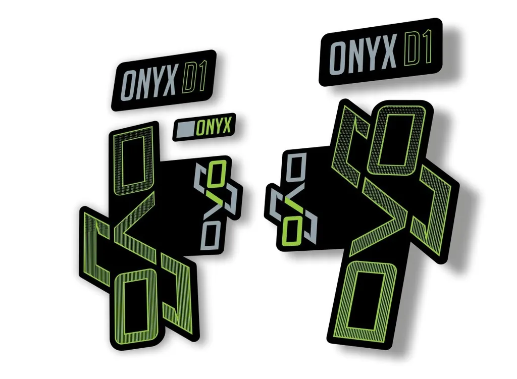 DVO Onyx D1 2022 Fork Suspension Sticker Factory Decal Adhesive Green - 1