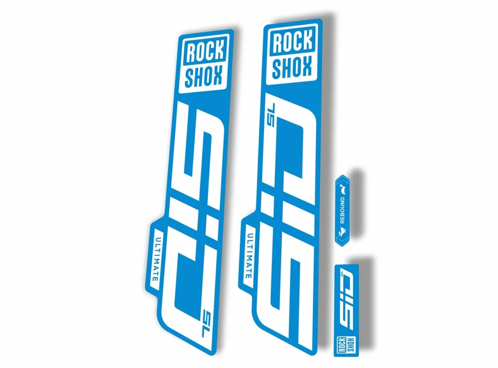 Rock Shox SID SL Ultimate 2021 Mountain Bike Cycling Decal Sticker Blue White - 1