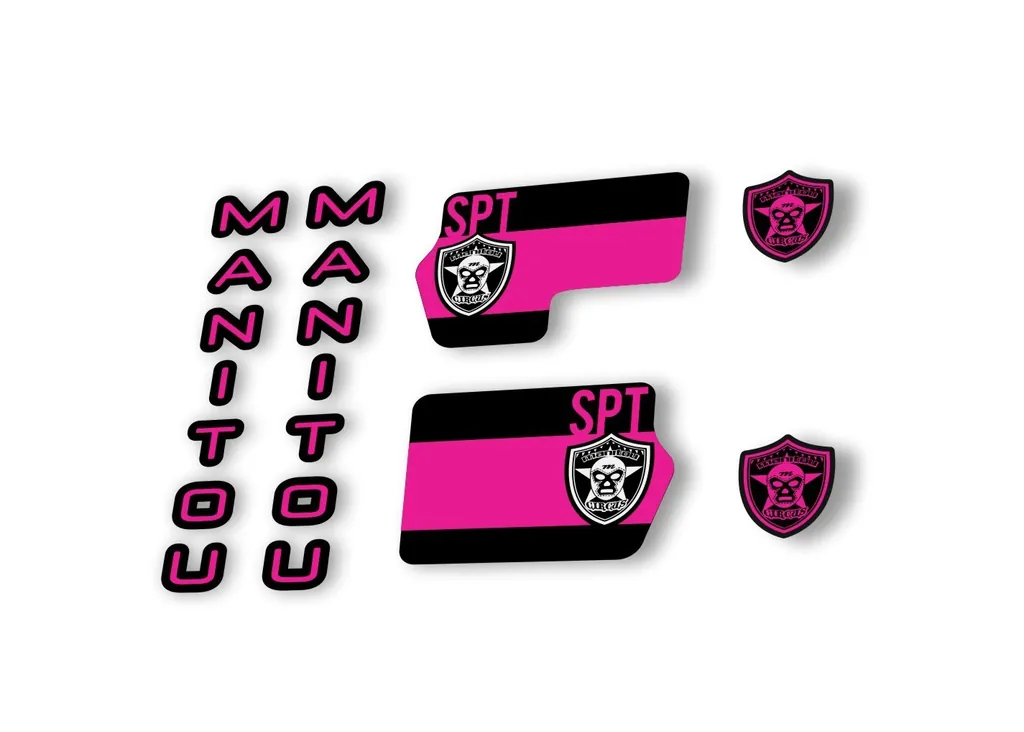 Manitou Circus Sport 2020 Fork Suspension Decal Kit Sticker Set Pink - 1