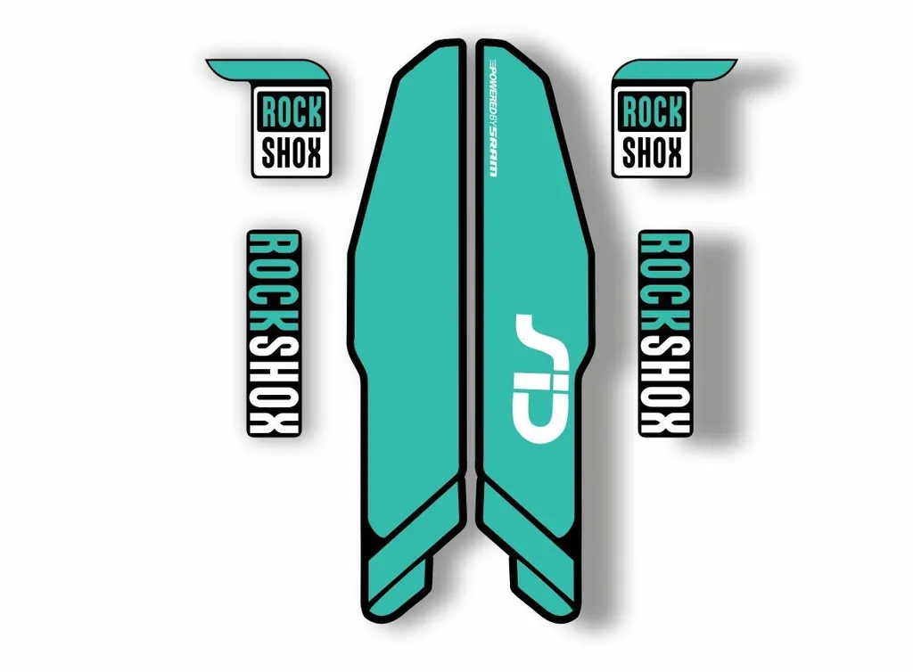 Rock Shox SID 2015 Mountain Bike Cycling Decal Kit Sticker Adhesive Kit Dolphin - 1