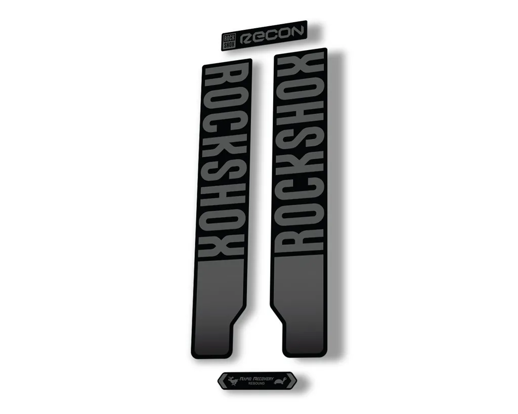 Rock Shox RECON 2021 Mountain Bike Cycling Decal Kit Sticker Adhesive Gray - 1