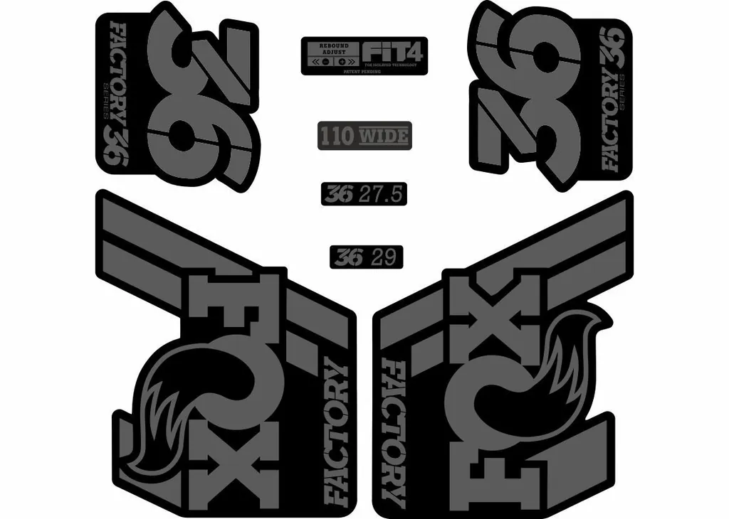 FOX 36 Float 2018-19 Forks Suspension Factory Decals Stickers Adhesive Gray - 1