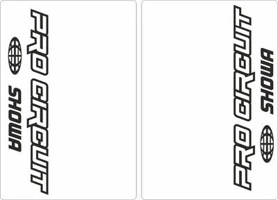 Showa ProCircuit Motocross Upper Fork Decals Stickers Graphic Set Adhesive White - 1