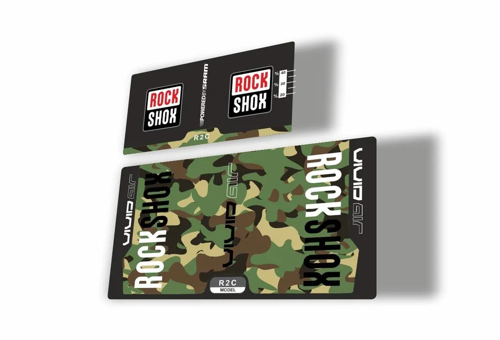 Rock Shox Vivid Air R2C 2015 Rear Shock MTB Decal Sticker Adhesive Camuflage - 1