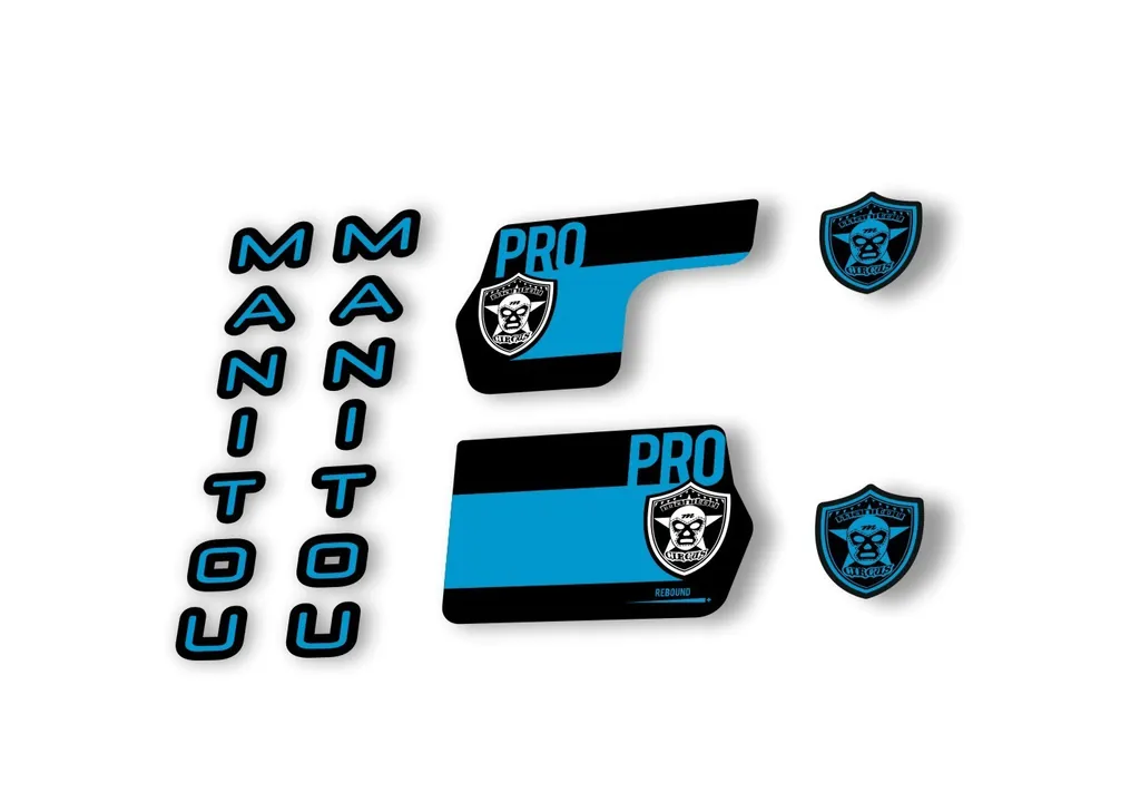 Manitou Circus Pro 2020 Fork Suspension Decal Kit Sticker Set Blue - 1
