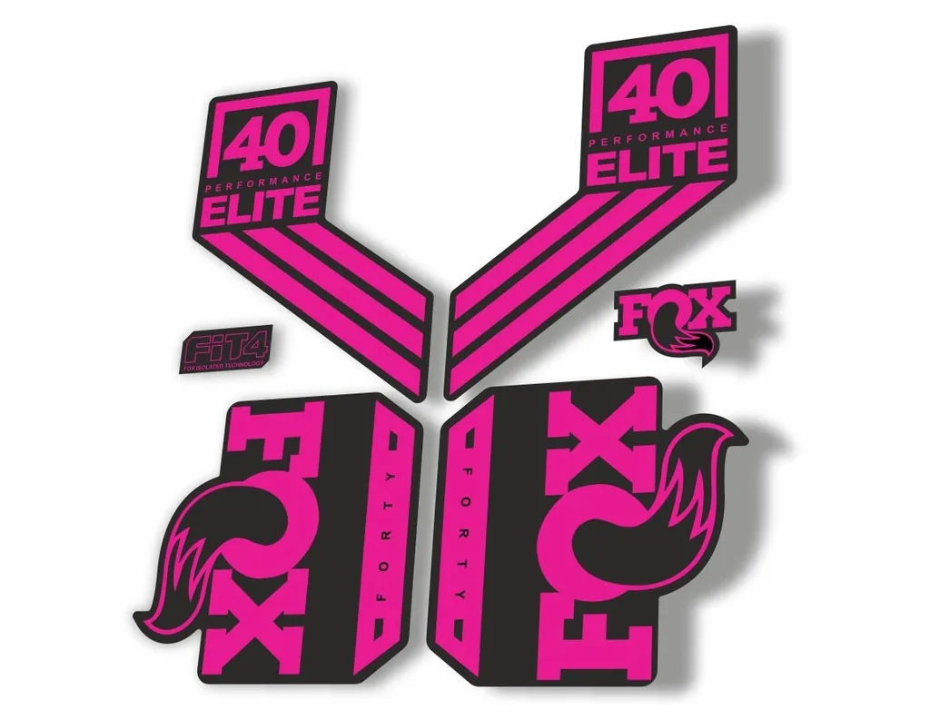 FOX 40 Elite Performance 2017-18 Fork Suspension Factory Decal Sticker Pink - 1