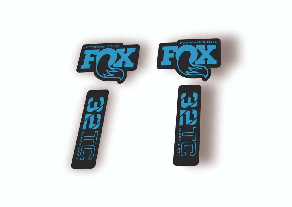 FOX 32 Taper Cast Elite 2024 Fork Suspension Factory Decal Sticker Adhesive Blue - 1