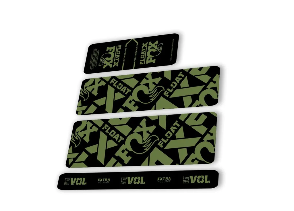 Fox 2022 Float X Performance Rear Shock Suspension Sticker Decal Olive - 1