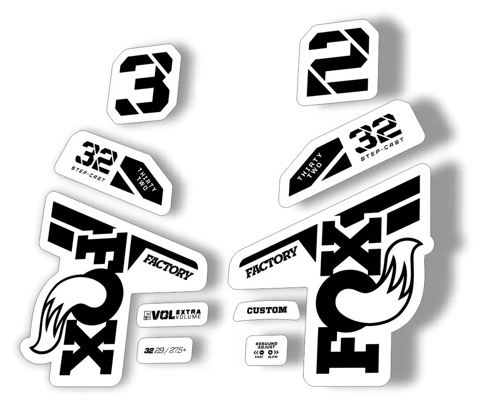 Fox 32 Factory 2021 Fork Suspension Decal Sticker Adhesive Black - 1