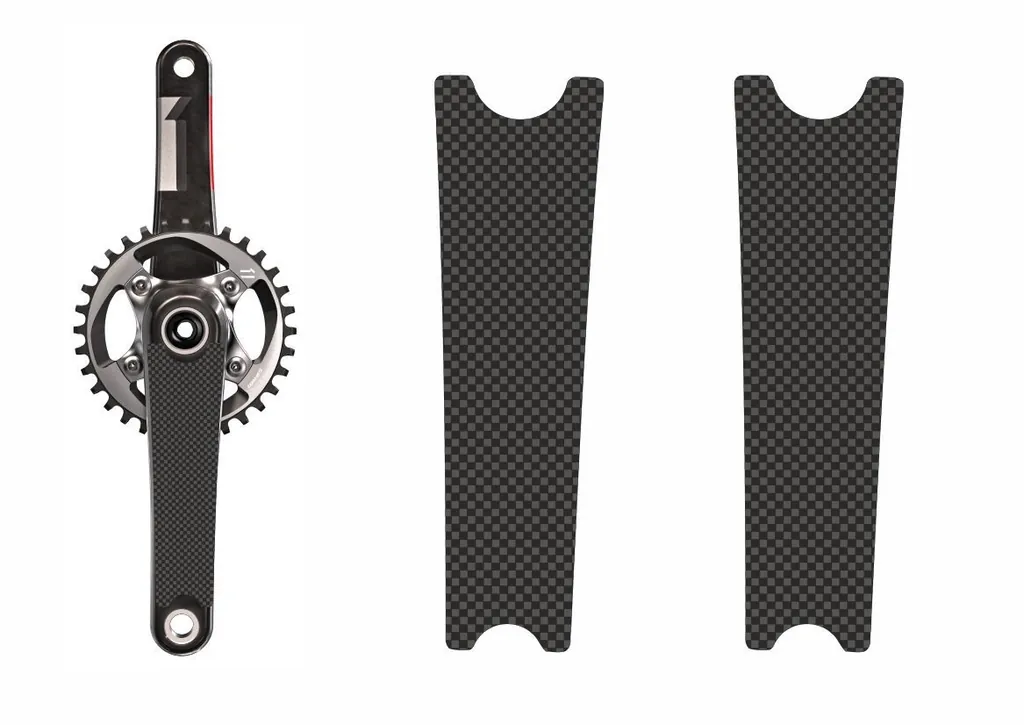 Crank Set Stickers Decals for Mtb CARBON Mountain Bike Bicycle Adhesive 2 Pcs - 1
