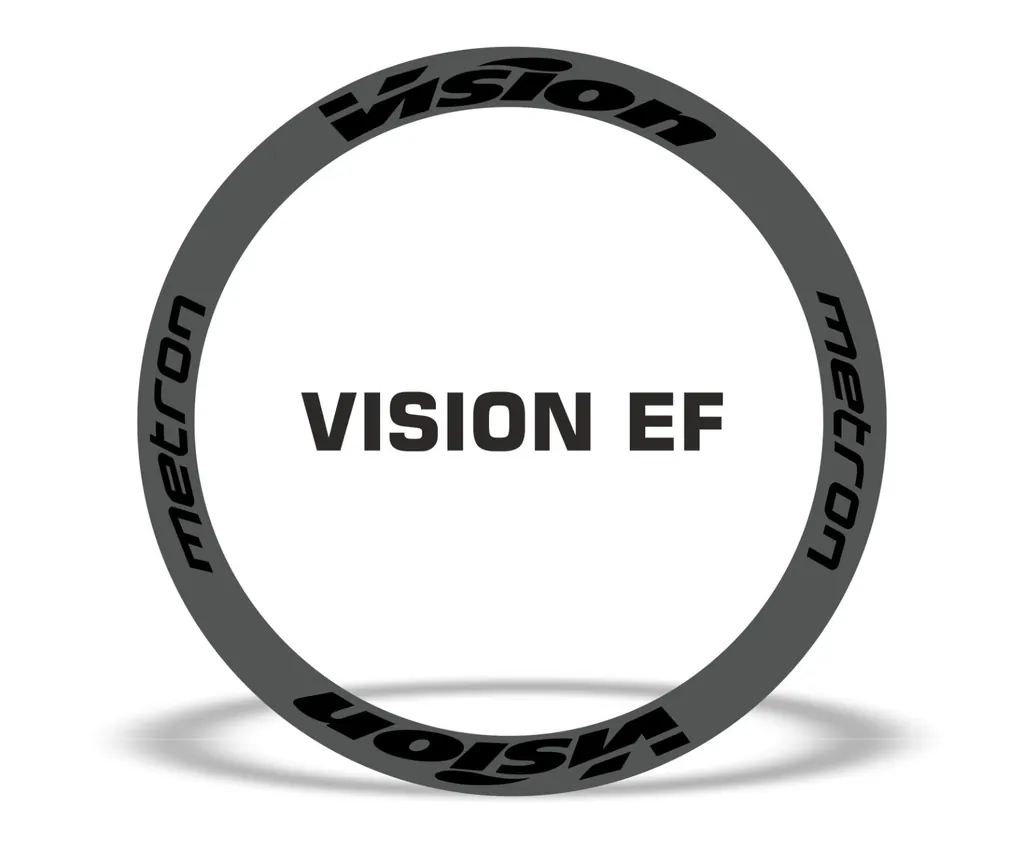 Vision Metron EF Road Bike Rim Decal Wheel Sticker Set Adhesive Black - 1