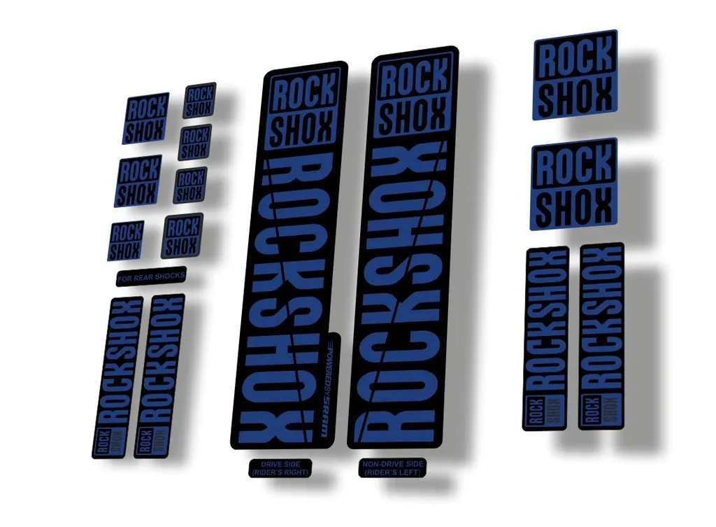 Rock Shox 2018 Decal Set For 30 32 RS1 Mountain Bike Cycling Sticker Dark Blue - 1
