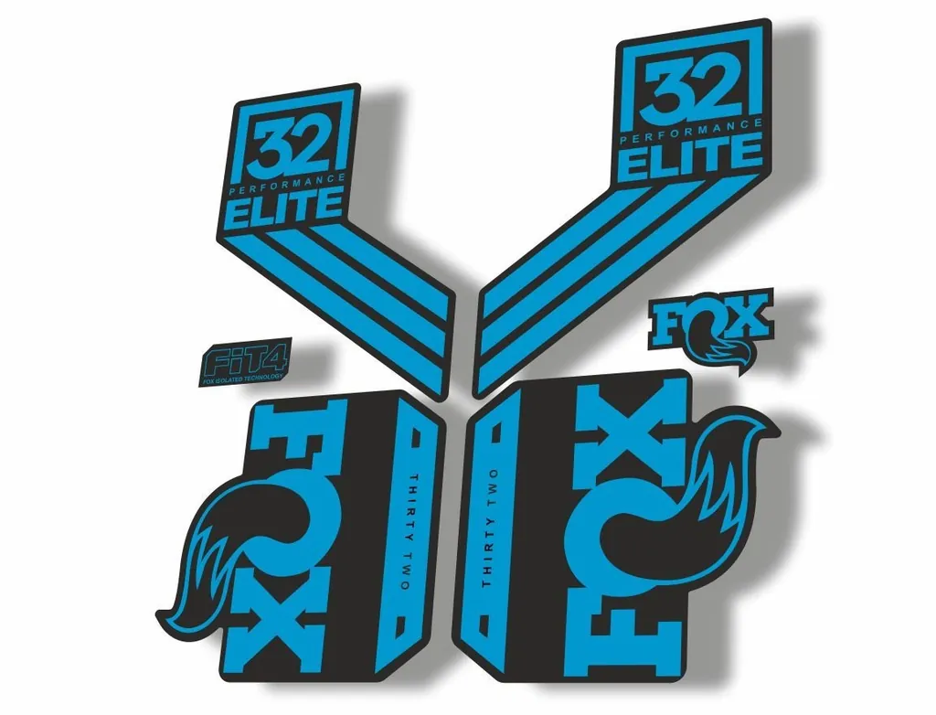 FOX 32 Elite Performance 2017-18 Fork Suspension Factory Decal Stickers Blue - 1