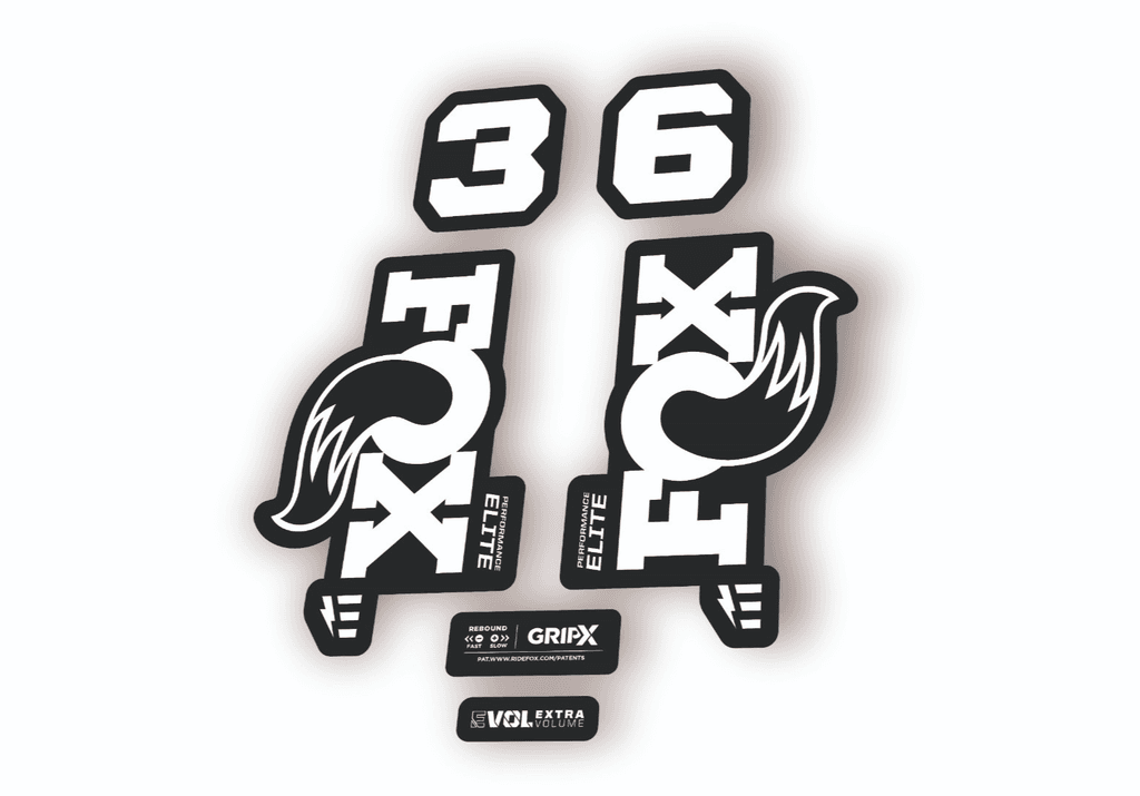 FOX 36 Elite E-Optimized 2026 Fork Factory Decal Sticker Adhesive White - 1