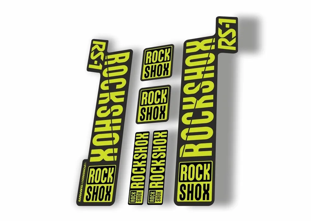 Rock Shox RS1 2018 Fork Decal Mountain Bike Cycling Sticker Adhesive Lime Green - 1