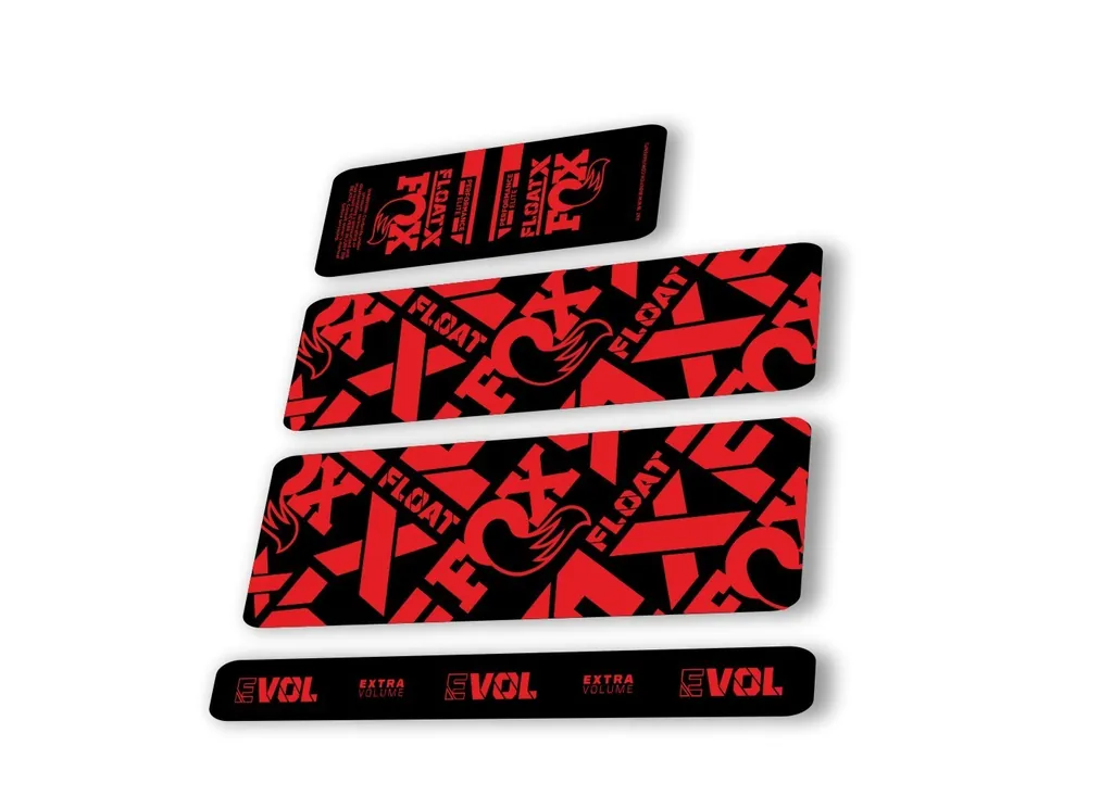 Fox 2022 Float X Performance Elite Rear Shock Suspension Sticker Decal Red - 1