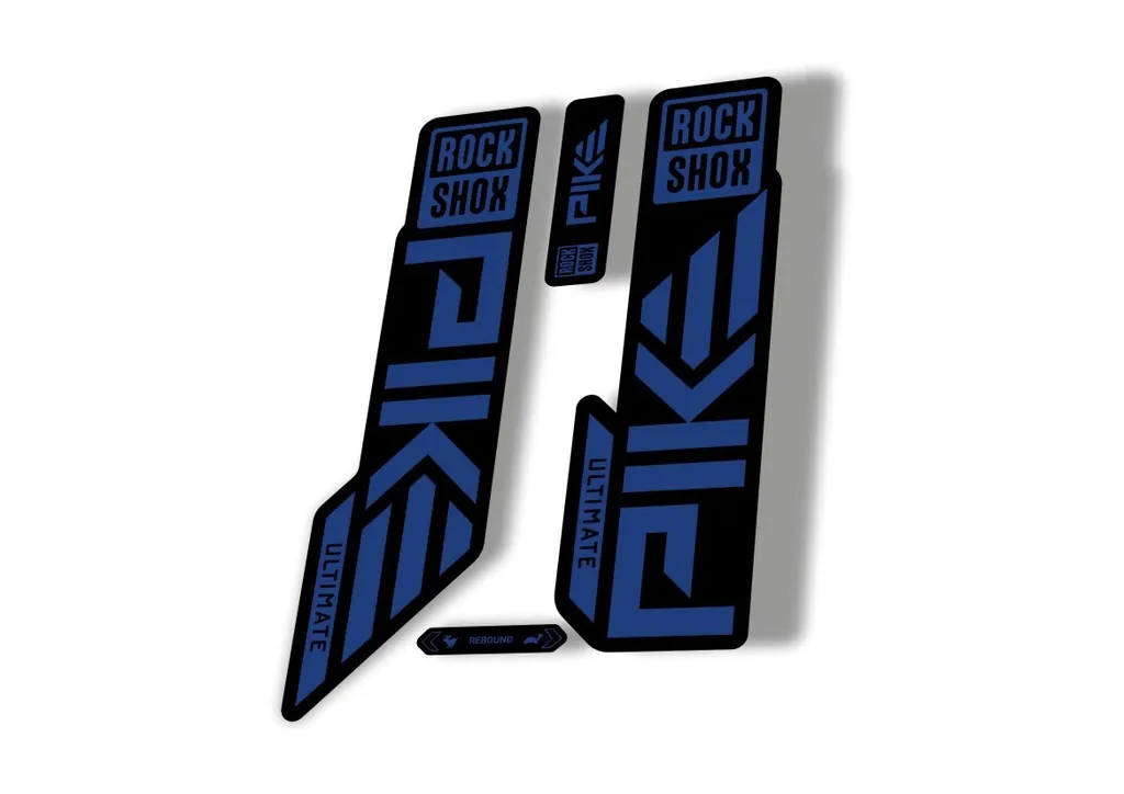 Rock Shox PIKE ULTIMATE 2023 Mountain Bike Cycling Decal Sticker Adhesiv D. Blue - 1
