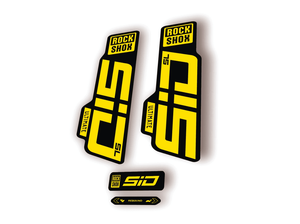 Rock Shox SID SL Ultimate 2024 Fork Decal MTB Cycling Sticker Kit Yellow - 1