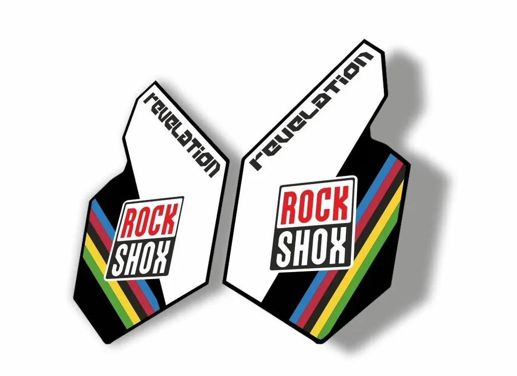 Rock Shox REVELATION 2012 Mountain Bike Cycling Decal Sticker Adhesive UCI White - 1