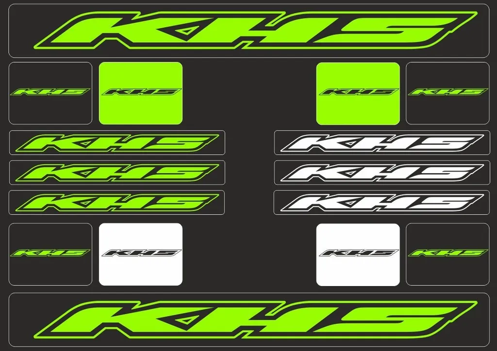 Bicycle Vinyl Frame Stickers – Compatible with KHS Mountain Bikes – Green - 1