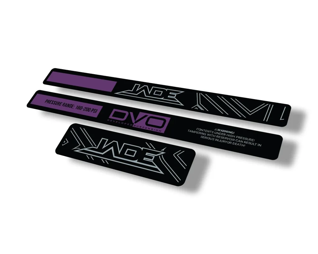 DVO Jade Coil 2020 Rear Shock Suspension Sticker Factory Decal Adhesive Purple - 1