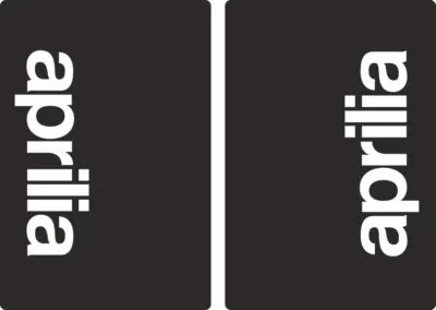 Aprilia Suspension Bike Upper Fork Decal Sticker Graphic Adhesive Black 2 Pcs - 1