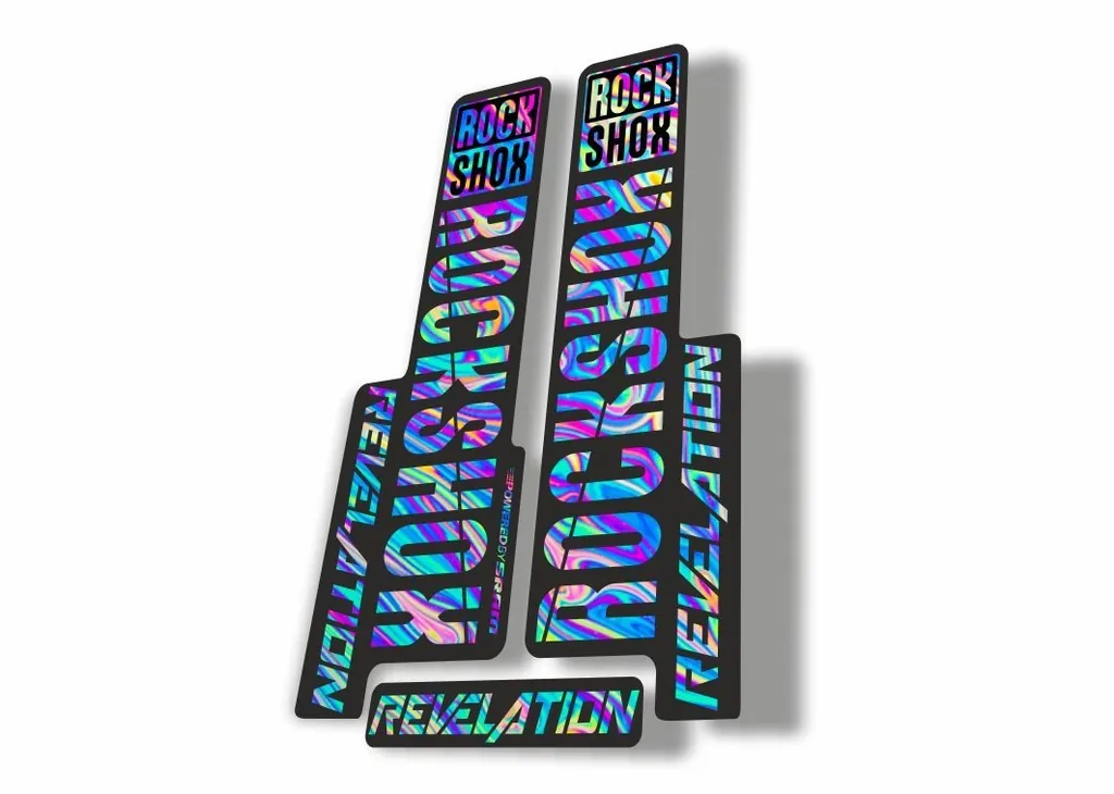 Rock Shox REVELATION 2018 Fork Decal Mountain Bike Cycling Sticker Oil Slick 1 - 1