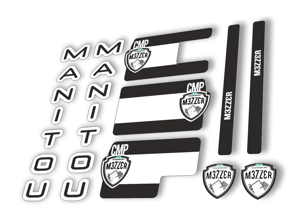Manitou Mezzer Comp 2020 Fork Suspension Decal Kit Sticker Set Black - 1