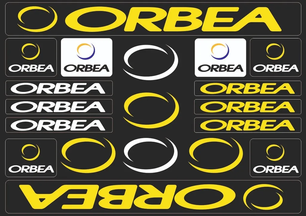 Bicycle Vinyl Stickers – Compatible with ORBEA Bikes – Yellow - 1