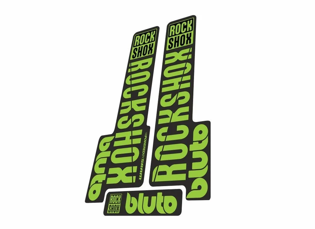 Rock Shox BLUTO 2018 Mountain Bike Cycling Decal Kit Sticker Green - 1