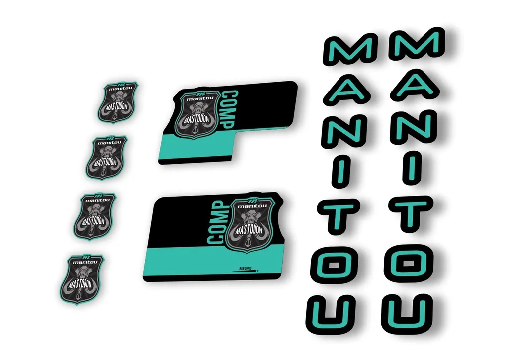 Manitou Mastadon Comp 2020 Fork Suspension Decal Kit Sticker Set Dolphin - 1